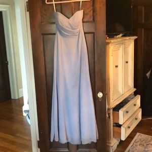 Social bridesmaid dress in cloudy blue